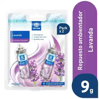 Tottus Mini aerosol + 2 rptos lavanda oferta