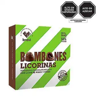 Tottus Bombones de chocolate relleno con pisco oferta