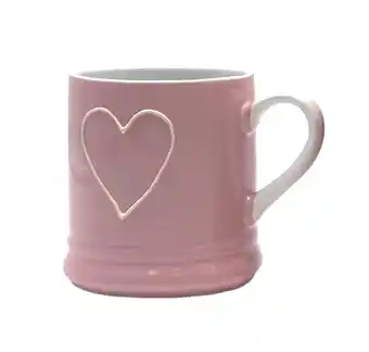 Tottus Mug corazon 400ml rosado oferta