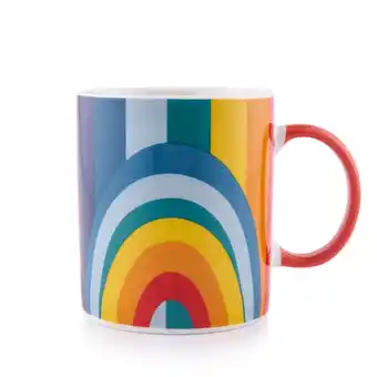 Tottus Mug good vibes 400ml arcoiris oferta