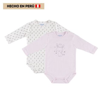 Tottus Packx2 body moda algodón bebe oferta