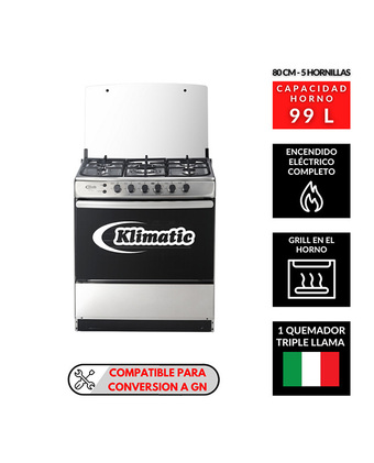 Tiendas EFE Cocina de pie a gas klimatic speciale plus 5 hornillas oferta
