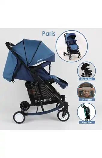 Tiendas EFE Coche cuna mecedora baby kits paris azul oferta