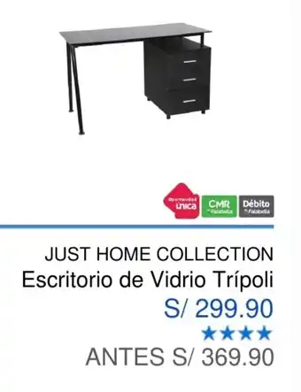 Maestro Just Home Collection Escritorio de Vidrio Trípoli oferta