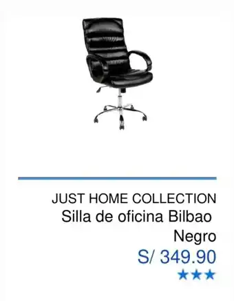 Maestro Just Home Collection Silla de Oficina Bilbao Negro oferta