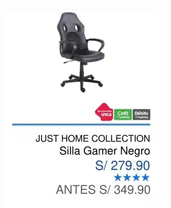Maestro Just Home Collection Silla Gamer Negro oferta