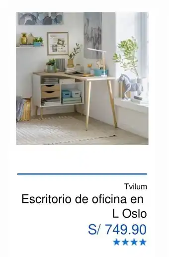 Maestro Tvilum Escritorio de Oficina en L Oslo oferta