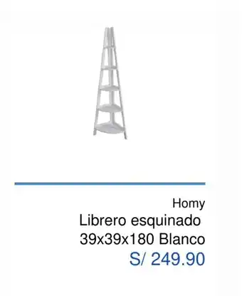 Maestro Homy Librero Esquinado Blanco 39 x 39 x 180 oferta