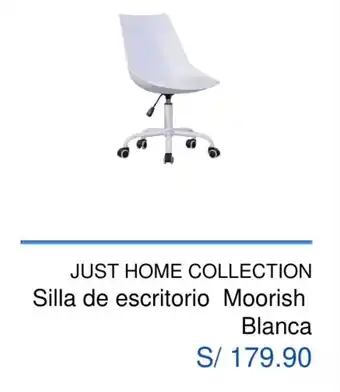 Maestro Just Home Collection Silla de Escritorio Moorish Blanca oferta