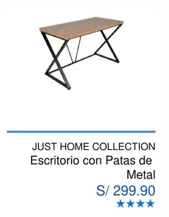 Maestro Just Home Collection Escritorio con Patas de Metal oferta