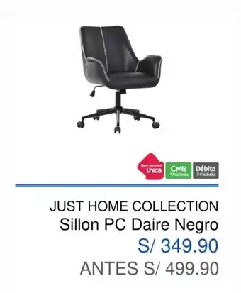 Maestro Just Home Collection Sillon PC Daire Negro oferta