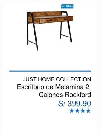 Maestro Just Home Collection Escritorio de Melamina 2 Cajones Rockford oferta