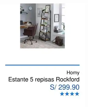 Maestro Homy Estante 5 Repisas Rockford oferta