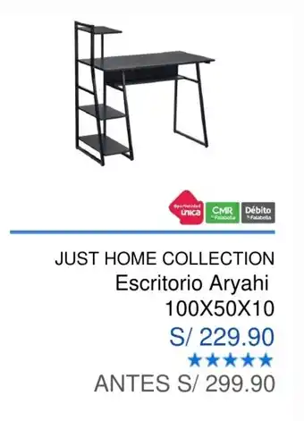Maestro Just Home Collection Escritorio Aryahi 100 x 50 x 10 oferta