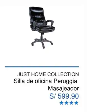 Maestro Just Home Collection Silla de Oficina Peruggia Masajeador oferta