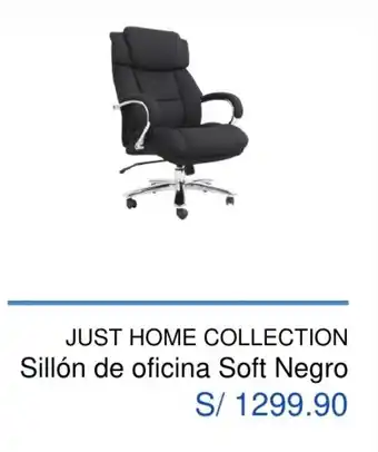 Maestro Just Home Collection Sillón de Oficina Soft Negro oferta