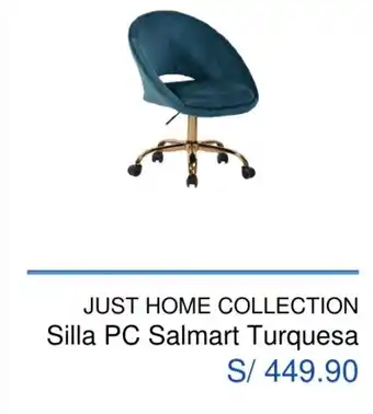 Maestro Just Home Collection Silla PC Salmart Turquesa oferta