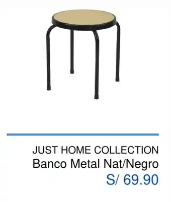 Maestro Just Home Collection Banco Metal Nat / Negro oferta