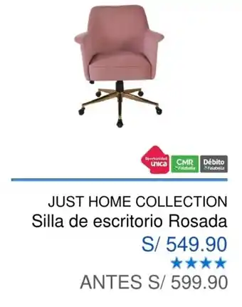 Maestro Just Home Collection Silla de Escritorio Rosada oferta