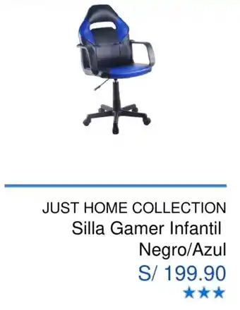Maestro Just Home Collection Silla Gamer Infantil Negro / Azul oferta
