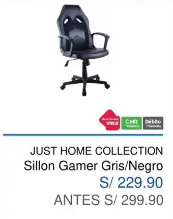 Maestro Just Home Collection Sillon Gamer Gris / Negro oferta