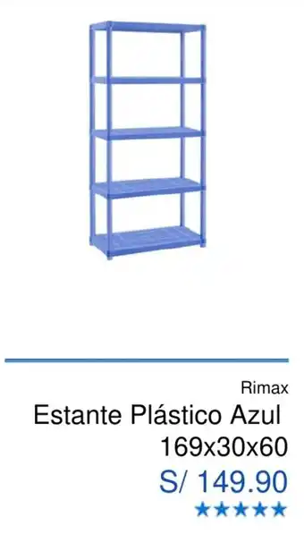 Maestro Rimax Estante Plástico Azul 169 x 30 x 60 oferta