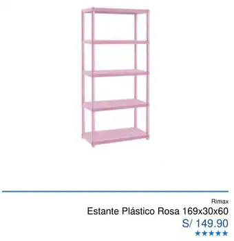 Maestro Rimax Estante Plástico Rosa 169 x 30 x 60 oferta