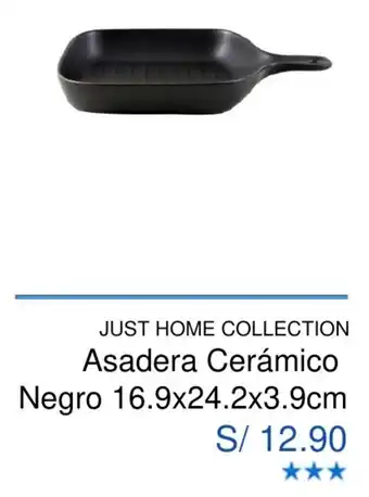 Maestro Just Home Collection Asadera Cerámico Negro 16.9 x 24.2 x 3.9cm oferta