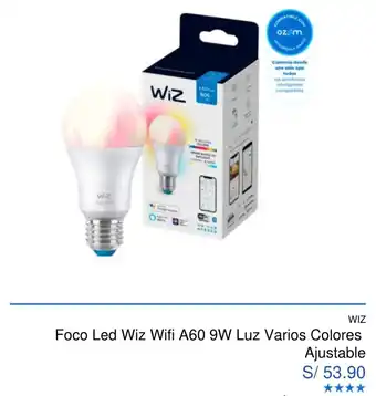 Maestro Wiz Wifi A60 Foco LED Luz Varios Colores Ajustable 9w oferta