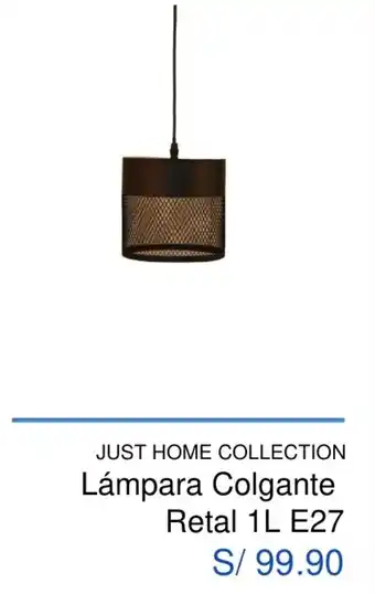 Maestro Just Home Collection Lámpara Colgante Retal 1 Luz E27 oferta