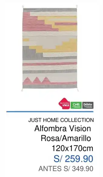 Maestro Just Home Collection Alfombra Vision Rosa / Amarillo 120 x 170cm oferta