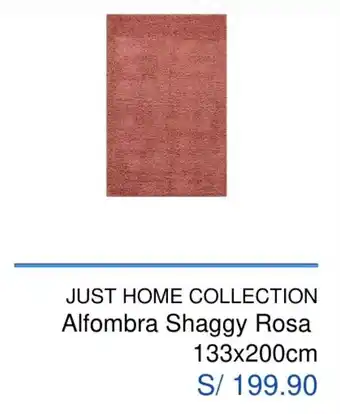 Maestro Just Home Collection Alfombra Shaggy Rosa 133 x 200cm oferta