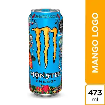 Tottus Monster energizante mango loco lata 473 ml oferta