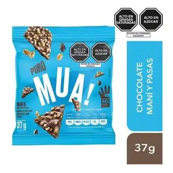Tottus Chocolate puro mua mani quinua con leche pasas bolsa 37 gr oferta