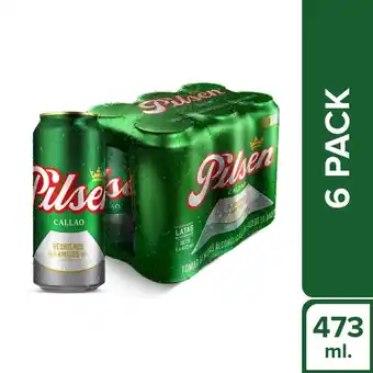 Tottus Six pack cerveza lata 473ml oferta