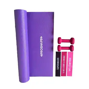 Tottus Set fitness mat 2 pesas 1kg bandas oferta