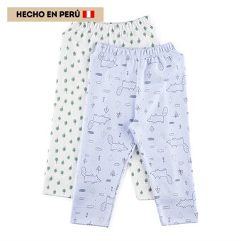 Tottus Packx2 pantalon moda algodón bebe oferta