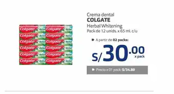 Makro Crema dental colgate herbal whitening pack de 12 unids. x 65 ml. c/u oferta