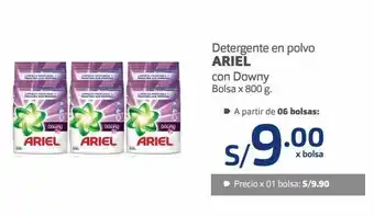 Makro Detergente en polvo ariel con downy bolsa x 800 g. oferta