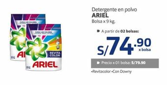 Makro Detergente en polvo ariel bolsa x 9 kg. oferta