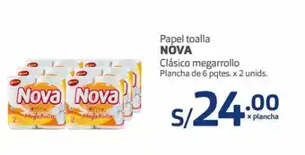 Makro Papel toalla nova clásico megarrollo plancha de 6 pqtes. x 2 unids. oferta