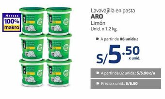 Makro Lavavajilla en pasta aro limón unid. x 1.2 kg. oferta