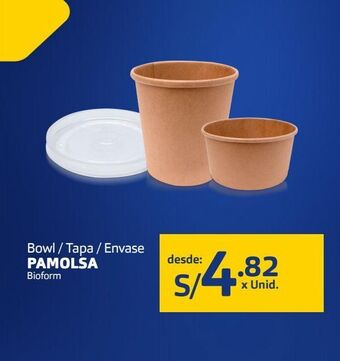 Makro Bowl / tapa / envase pamolsa bioform oferta
