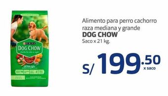 Makro Alimento para perro cachorro raza mediana y grande dog chow saco x 21 kg. oferta