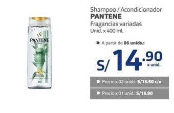 Makro Shampoo / acondicionador pantene fragancias variadas unid. x 400 ml oferta