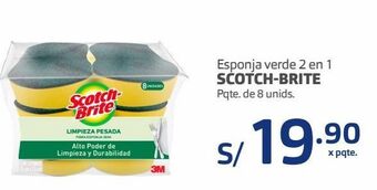 Makro Esponja verde 2 en 1 scotch-brite pqte. de 8 unids. oferta
