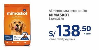 Makro Alimento para perro adulto mimaskot saco x 25 kg. oferta