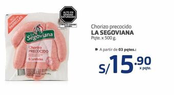 Makro Chorizo precocido la segoviana pqte. x 500 g. oferta