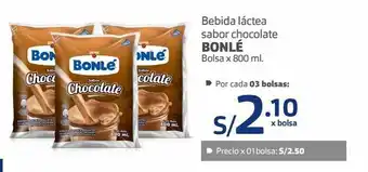 Makro Bebida láctea sabor chocolate bonlé bolsa x 800 ml. oferta