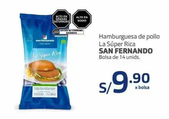 Makro Hamburguesa de pollo la súper rica san fernando bolsa de 14 unids. oferta